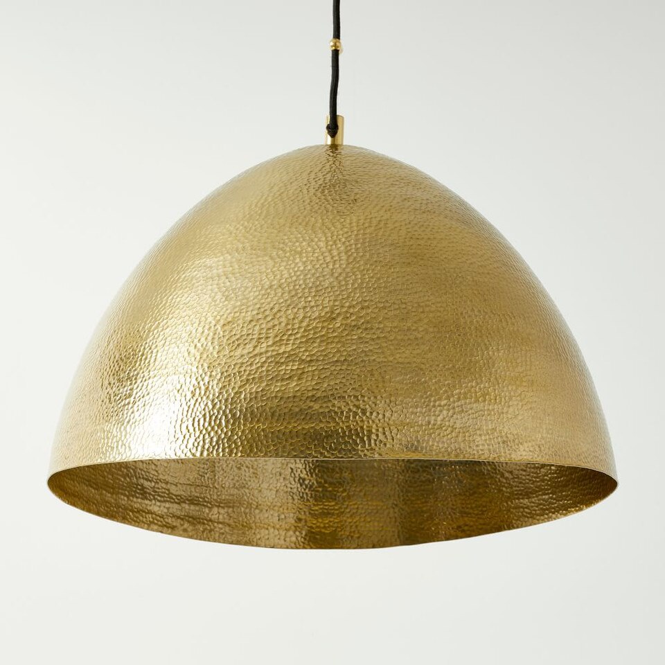 Hammered Metal Pendant West Elm UK